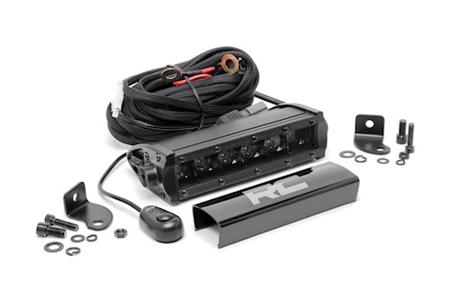 Rough Country 6-inch Cree LED Light Bar Single | Black Series 70707BL LARGE