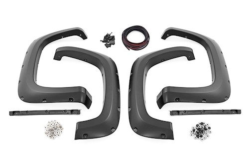 Rough Country Traditional Pocket Flare Silver Chevy Silverado 2500/3500 HD 20-22 LARGE