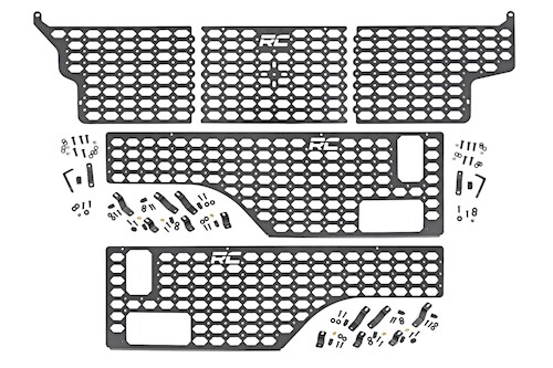 Rough Country Molle Panel Bed Mounting System For Jeep 20-23 Gladiator Combo Kit LARGE