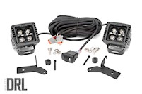 Rough Country 2" LED Lower Windshield Kit for Wrangler JL Gladiator Blk-Series MAIN