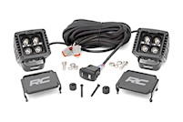 Rough Country 2" LED Cube Easy-Mount Kit 18-23for Wrangler JL/Gladiator-BLK MAIN