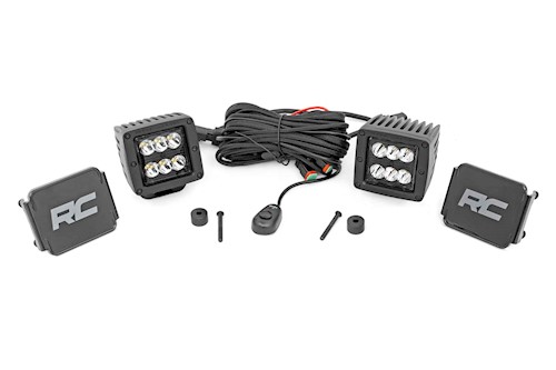 Rough Country 2in LED Cube Easy Mount Kit For Jeep Wrangler JL Gladiator JT LARGE