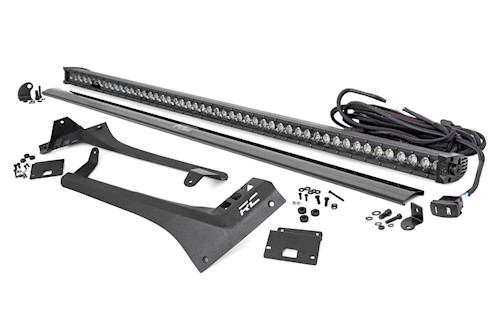Rough Country 50" LED Light Bar Kit Blk Series for 20-23 Gladiator JT Wrangler JL LARGE