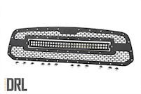 Rough Country Mesh Grille|30" Dual Row BLK LED Amber DRL 13-18 for RAM 1500 MAIN