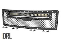 Rough Country for Ford Mesh Grille 30" Dual Row BLK Ser LED Amber DRL 09-14 F150 MAIN