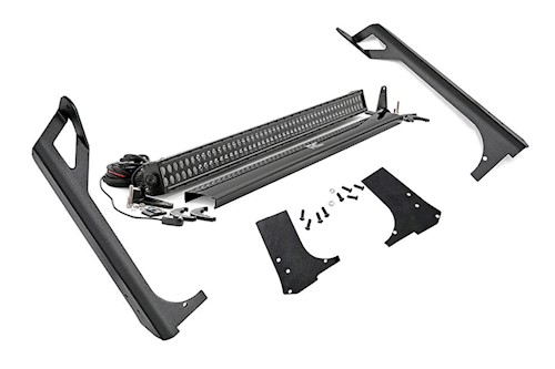 Rough Country For Jeep 50" Straight LED Light Bar Kit w/BLK Ser LED 97-06 TJ LARGE