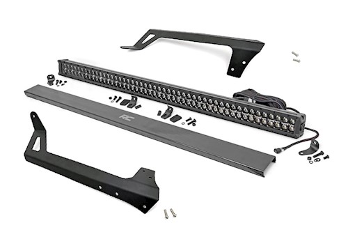 Rough Country For Jeep JK 50" Light Bar Kit w/50in BLK Ser LED Light w/Amber LARGE