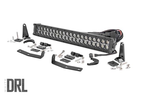 Rough Country For Nissan 20in LED Bumper Kit|Black w/White DRL 16-20 Titan XD LARGE