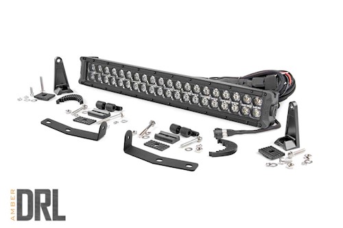 Rough Country For Nissan 20in LED Bumper Kit|Black w/Amber DRL 16-20 Titan XD LARGE