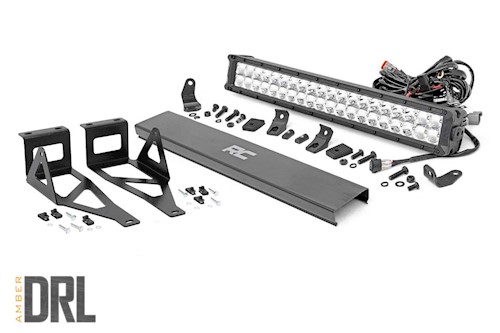 Rough Country for Ford 20in LED Bumper Kit|Chrome Series w/Amb RL 05-07 F-250/35 LARGE