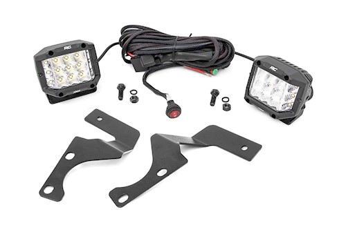 Rough Country For Toyota 3"WA LED Lwr Windshield Kit 10-20 4-Runner 3"Osram LARGE
