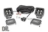 Rough Country 2-inch Square Cree LED Lights-Pair | Black Series w/ Amber DRL THUMBNAIL