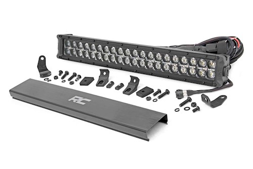 Rough Country 20-inch Cree LED Light Bar - (Dual Row|Black Series w/ Amber DRL) LARGE