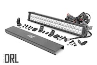 Rough Country 20"Cree LED Light Bar-Dual Row Chrome Series w/ Cool White DRL MAIN