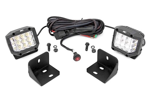 Rough Country Can-Am Defender R Facing 3" Chrome Series LED Kit 16-22 Defender LARGE