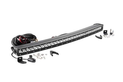 Rough Country 30-inch Curved Cree LED Light Bar-Single Row | Chrome Series 72730 LARGE