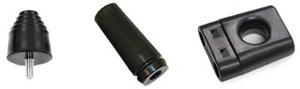 Fat Bob's Garage, BDS Part #170012, Low profile Bumpstops (pair) BLACK MAIN