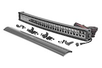 Rough Country 30"Curved Cree LED Light Bar-Dual Row Black Series w/ Amber DRL MAIN