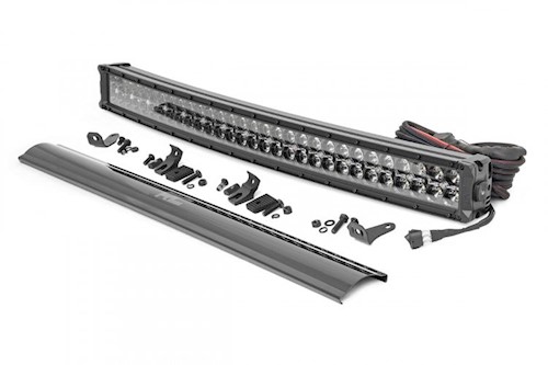 Rough Country 30in LED Grille Kit|Black Series White DRL fits Toy 14-20 4-Runner LARGE