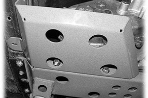 Fat Bob's Garage, BDS Part #124656, Jeep Cherokee XJ Transfer Case Skid Plate - Accessory for 6.5" System MAIN