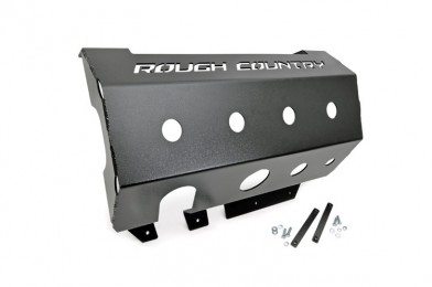 Fat Bob's Garage, Rough Country part #779, Jeep Wrangler Muffler Skid Plate 2WD/4WD 2007-2015 MAIN
