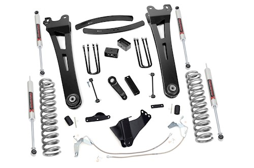 Rough Country 6" Lift Kit Gas Radius Arm M1 For Ford Super Duty 08-10 53940 LARGE
