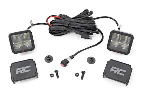 Rough Country LED Light Ditch Mount 2" Pair Spot Pattern for Ford Bronco 21-23 LARGE