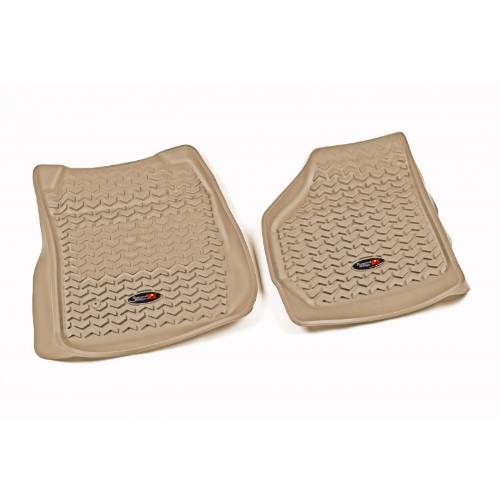 Fat Bob's Garage, Rugged Ridge, Part #83902.07, Front Floor Liners Tan Tread Lightly 99-07 D F250/F350 Sd Pickup MAIN