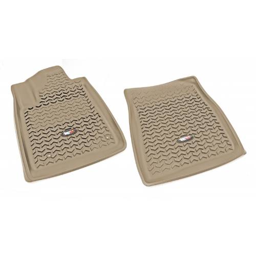 Fat Bob's Garage, Rugged Ridge, Part #83904.20, F Tan Floor Liner 07-11 Toyota Tundra Regular/Double/Crew W/Tl Logo MAIN