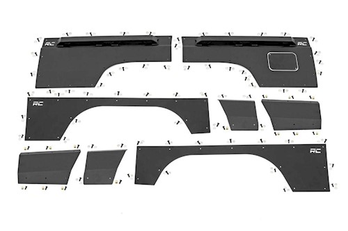 Rough Country F & R Upper and Lower Quarter Panel Armor for 97-01 Cherokee XJ LARGE