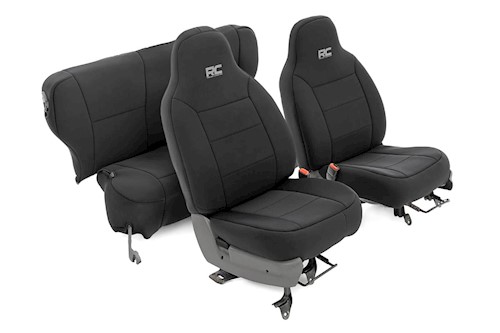 Rough Country Seat Covers Non Detach Headrest FR & Rr For Jeep Cherokee XJ 84-96 LARGE