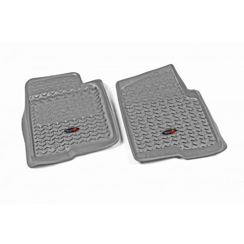 Fat Bob's Garage, Rugged Ridge, Part #84902.03, Front Gray Floor Liner Pair For 2009-2010 Ford F150 All Cabs MAIN