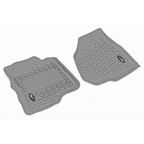 Fat Bob's Garage, Rugged Ridge, Part #84902.08, Front Gray Floor Liner Pair For 11-12 Ford F250/350 MAIN
