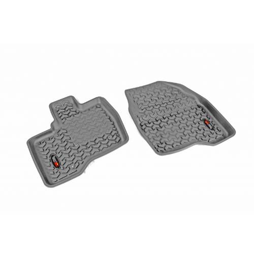 Fat Bob's Garage, Rugged Ridge, Part #84902.09, F Gray Floor Liner Pr 11-12 D Explorer W/Tl Logo MAIN