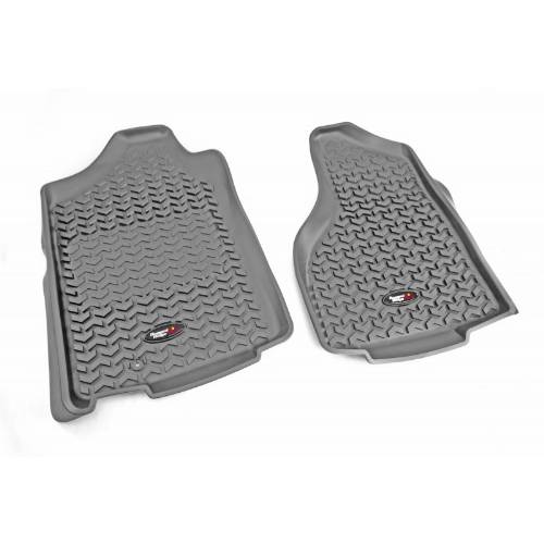 Fat Bob's Garage, Rugged Ridge, Part #84903.01, F Gray Floor Liner Pr 02-12 Dodge Ram 1500/2500/3500 W/Tl Logo MAIN