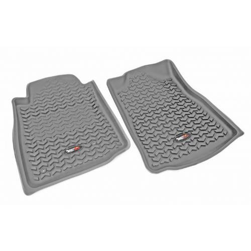 Fat Bob's Garage, Rugged Ridge, Part #84904.10, F Gray Floor Liner Pr 05-12 Toyota Tacoma Automatic W/Tl Logo MAIN