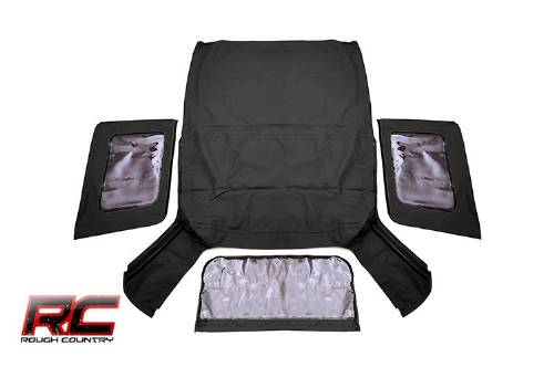 Fat Bob's Garage, Rough Country part #85020.70, Jeep Wrangler Replacement Soft Top For Full Steel Doors 1997-2006 LARGE