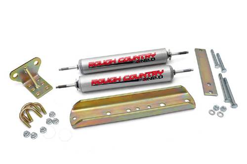 Fat Bob's Garage, Rough Country Part #87338.2, Ford Fullsize Bronco Dual Steering Stabilizer 4WD 1980-1996 MAIN