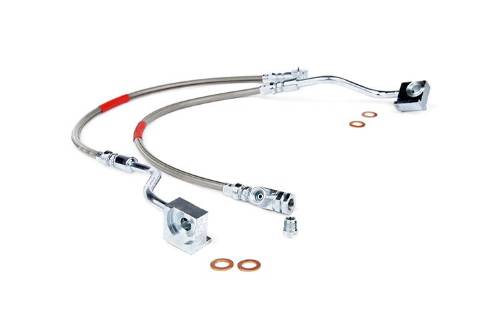 Fat Bob's Garage, Rough Country Part #89310S, Ford F150/Bronco Extended Front Stainless Steel Brake Lines 4WD 1980-1996 LARGE