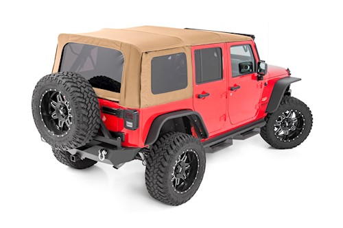 Rough Country For Jeep Replacement Soft Top | Spice 10-18 Wrangler JK 2 Door LARGE