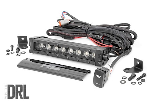 Rough Country 8-inch Cree LED Light Bar Black Series w/ Cool White DRL LARGE