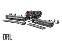 Rough Country 8" Cree LED Light Bar-Single Row, Pair Black Series Cool White DRL MAIN
