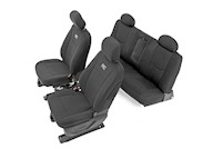 Rough Country GM Neoprene Front & Rear Seat Covers | Black [14-18 1500] 91025 MAIN