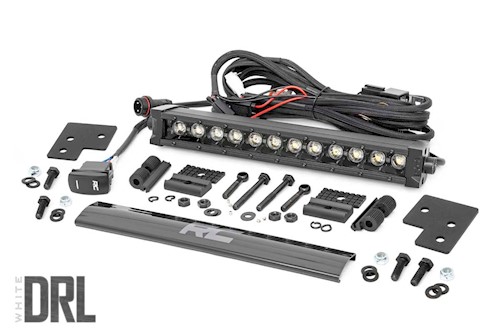 Rough Country For Polaris 12" LED Bumper Kit|Black Series White DRL 19-20 Ranger LARGE