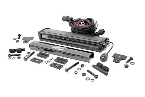 Rough Country Can-Am Defender 12" Recessed Bumper LED Kit|BLK Ser 16-22 Defender LARGE