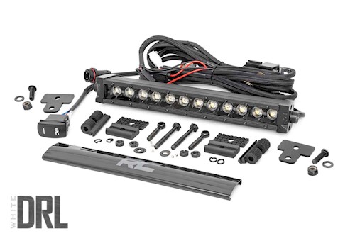 Rough Country 12" Recessed LED Kit|BLK Ser w/White DRL for Can-Am De 16-20 97004 LARGE