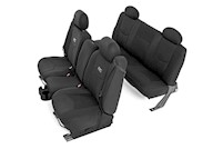 Rough Country GM Neoprene Front & Rear Seat Cover Combo | Black [99-06 1500] MAIN