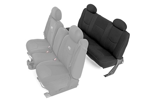 Rough Country GM Neoprene Rear Seat Cover | Black [99-06 1500] 91014 LARGE