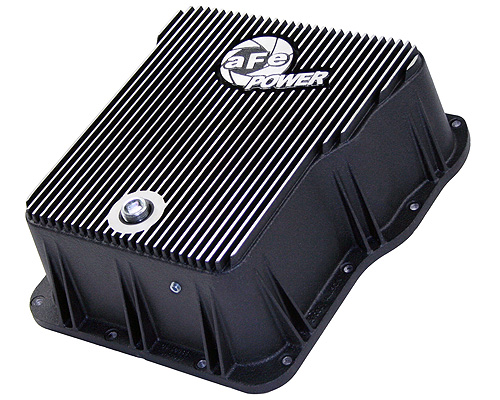 Fat Bob's Garage, AFE Part # 46-70072, Chevy/GMC Diesel Trucks 6.6L V8 Transmission Pan Cover 2001-2013 LARGE