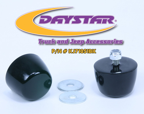 Fat Bob's Garage, Daystar Part #KJ71051BK, Jeep Wrangler Hood Bumpers 1987-2015 MAIN